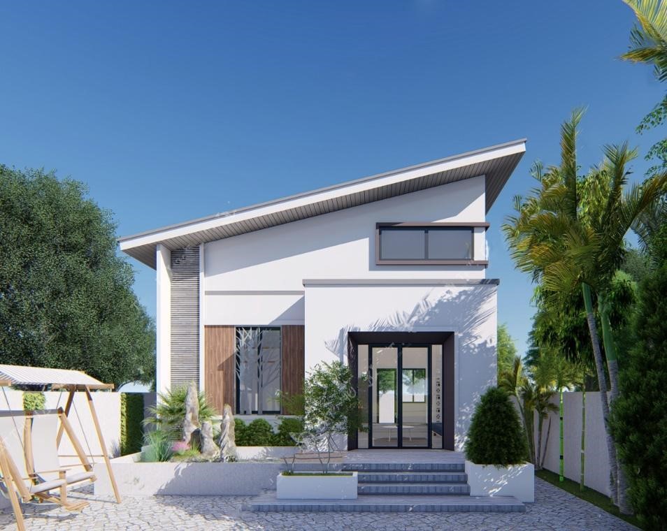 50+ mẫu nhà ống 1 tầng 80m2 với 3 phòng ngủ hiện đại